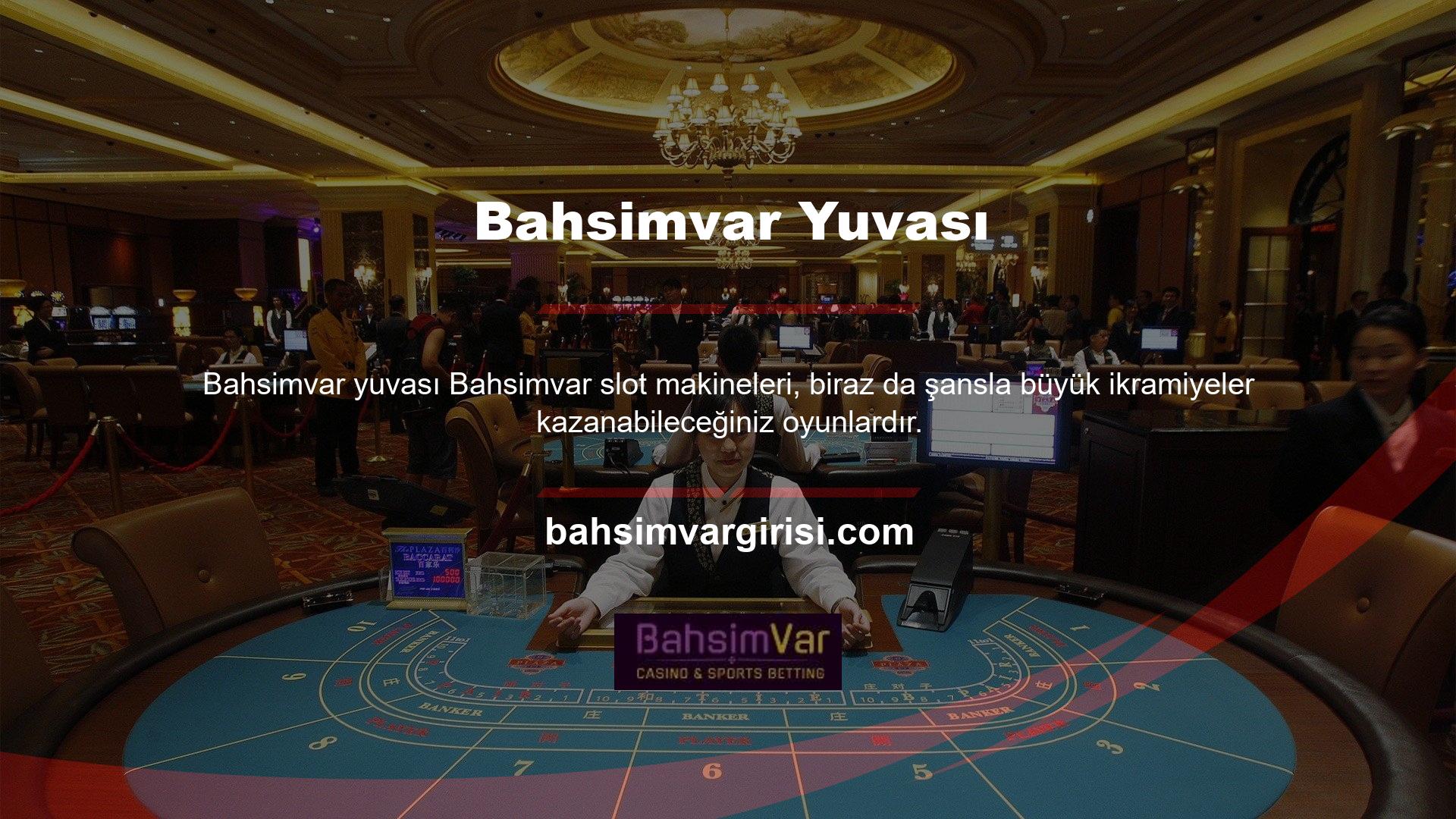 Casino sitesi, casino kültürünün en önemli sembollerinden biri olan Bahsimvar slotunu oynamanıza olanak sağlıyor